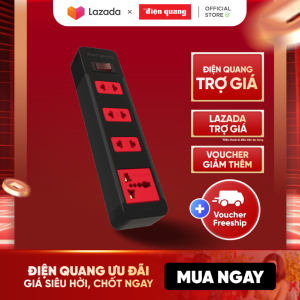 Ổ Cắm Điện Quang ECO ĐQ ESK 4BR- 4 lỗ kết hợp